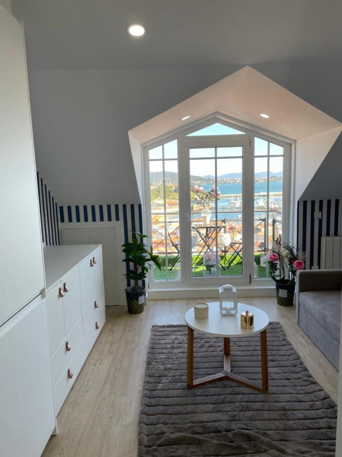 Estudio Impresionantes Vistas Con Terraza Y Piscina Baiona Dış mekan fotoğraf