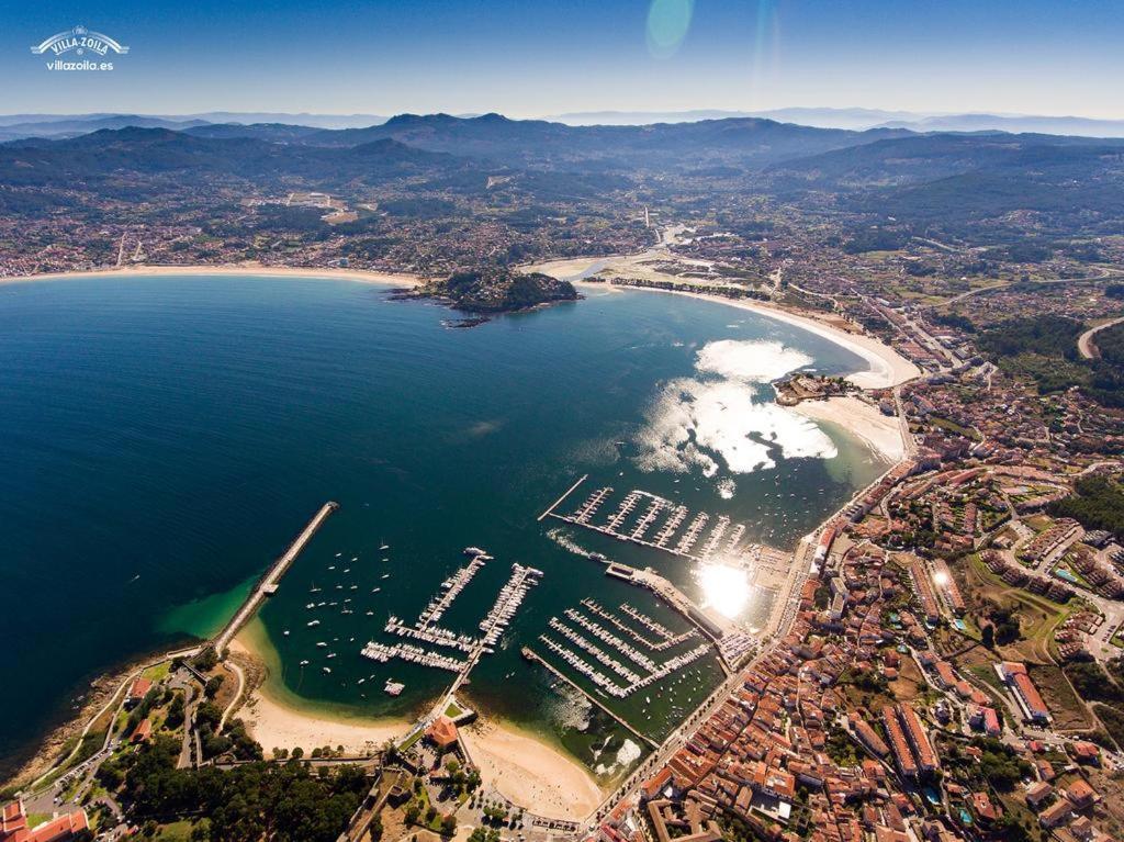 Estudio Impresionantes Vistas Con Terraza Y Piscina Baiona Dış mekan fotoğraf