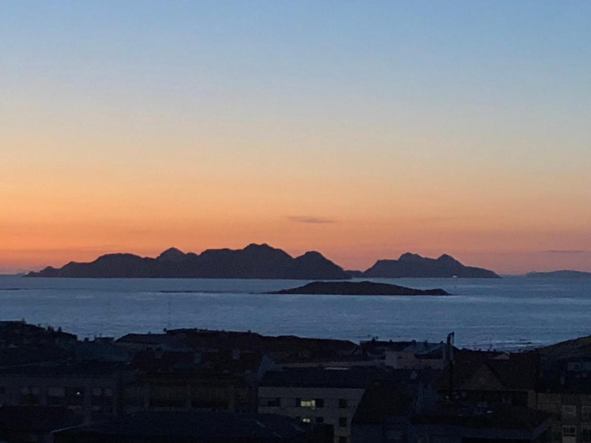 Estudio Impresionantes Vistas Con Terraza Y Piscina Baiona Dış mekan fotoğraf