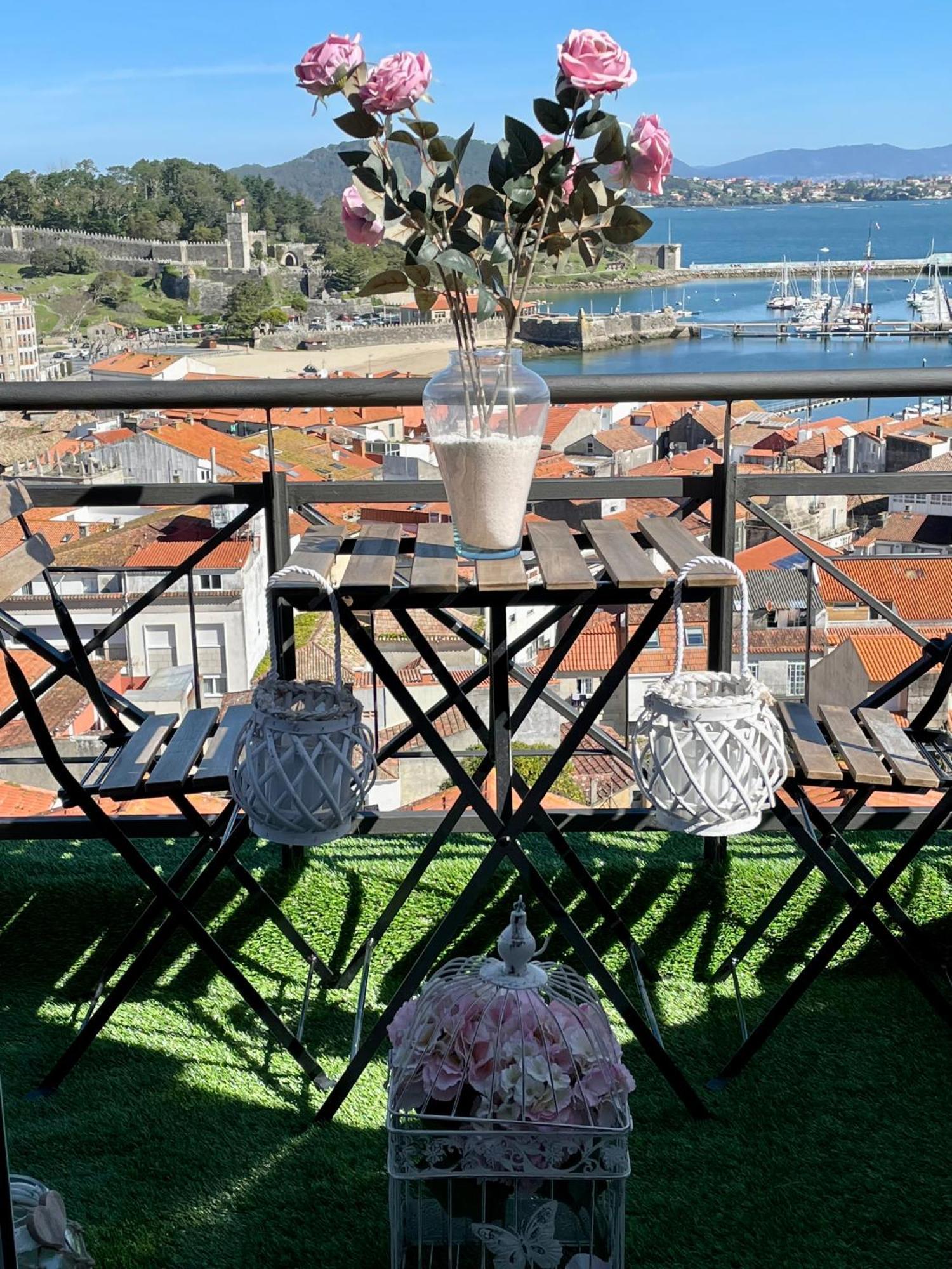 Estudio Impresionantes Vistas Con Terraza Y Piscina Baiona Dış mekan fotoğraf