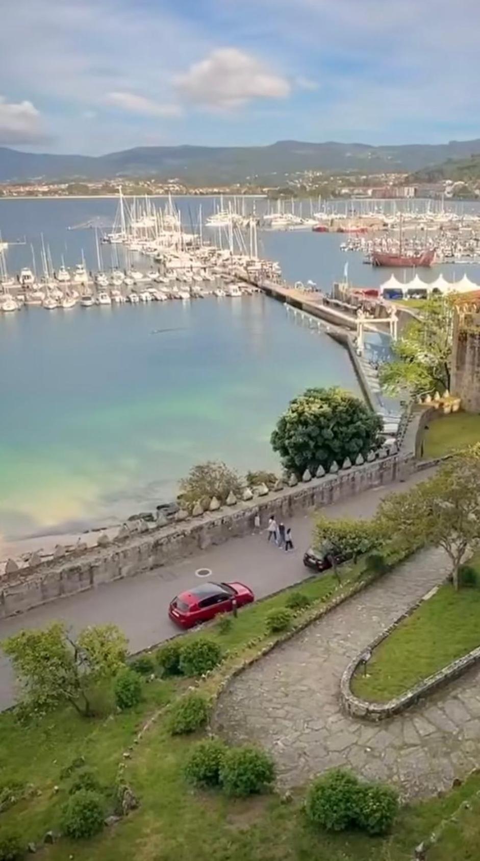 Estudio Impresionantes Vistas Con Terraza Y Piscina Baiona Dış mekan fotoğraf